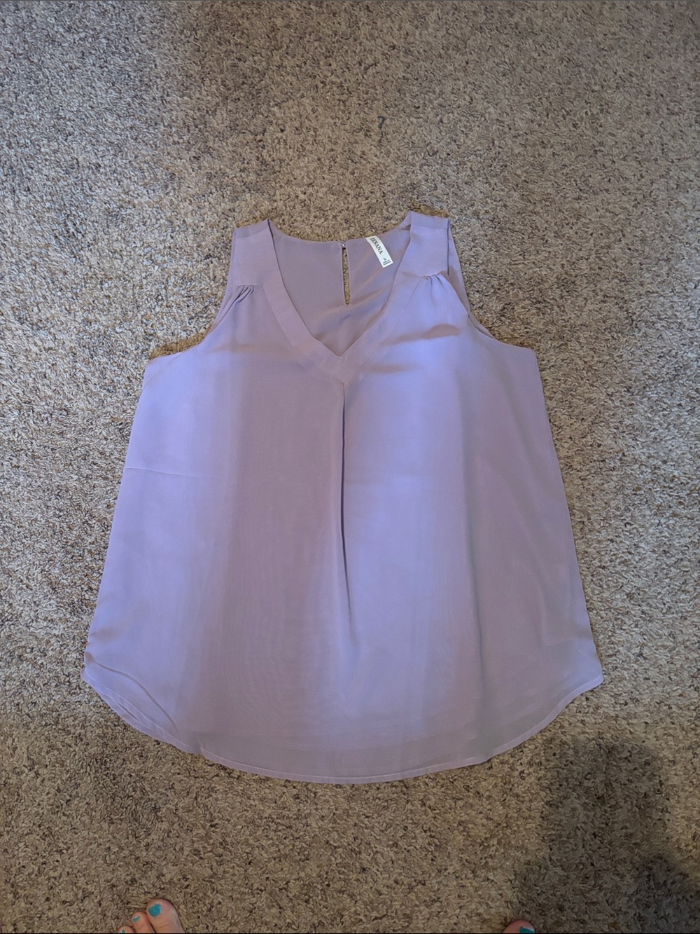 Zenana Light Purple V-Neck Sleeveless Blouse L XL